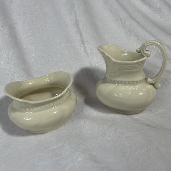 Lenox Other - Vintage Estate Lenox Colonial Ivory Open Porcelain Sugar & Creamer Set
